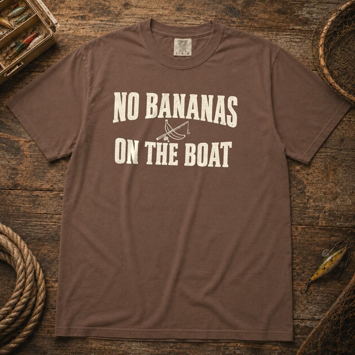 No Bananas on the Boat t-shirt in Espresso, photo 1