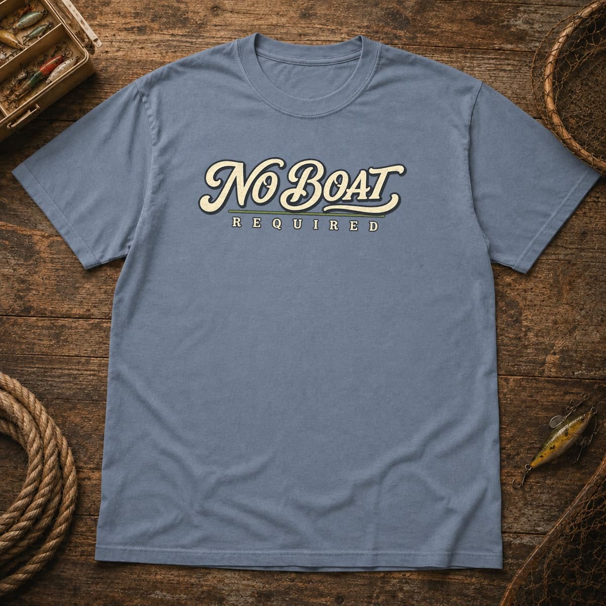 No Boat Required t-shirt in Brick, photo 8