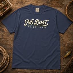 No Boat Required t-shirt in Brick, thumbnail 3