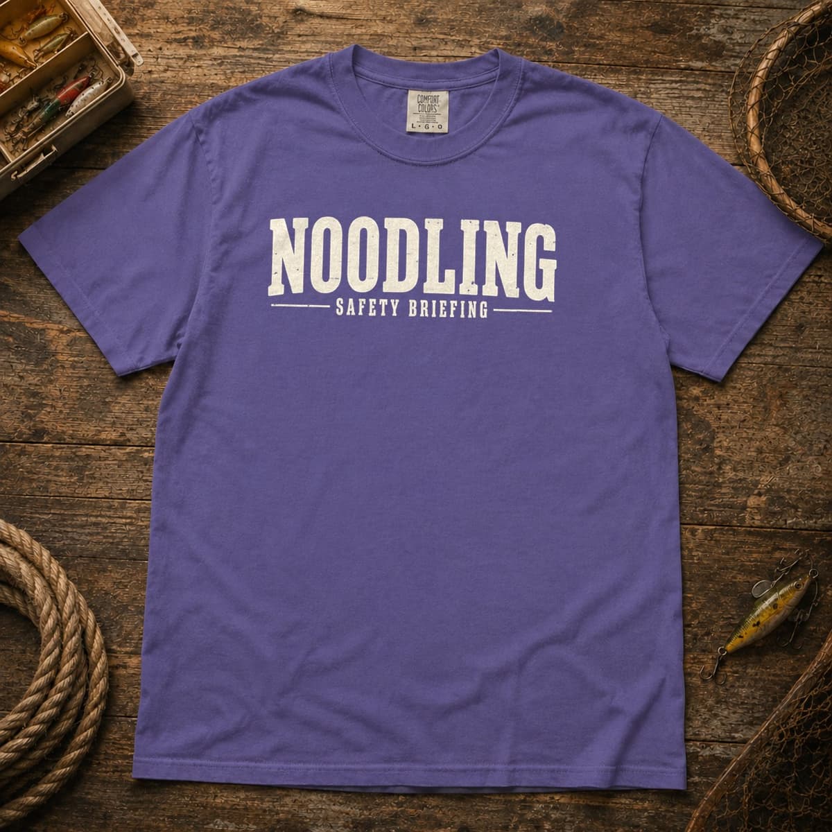 Noodling Safety Briefing t-shirt in Espresso, photo 4
