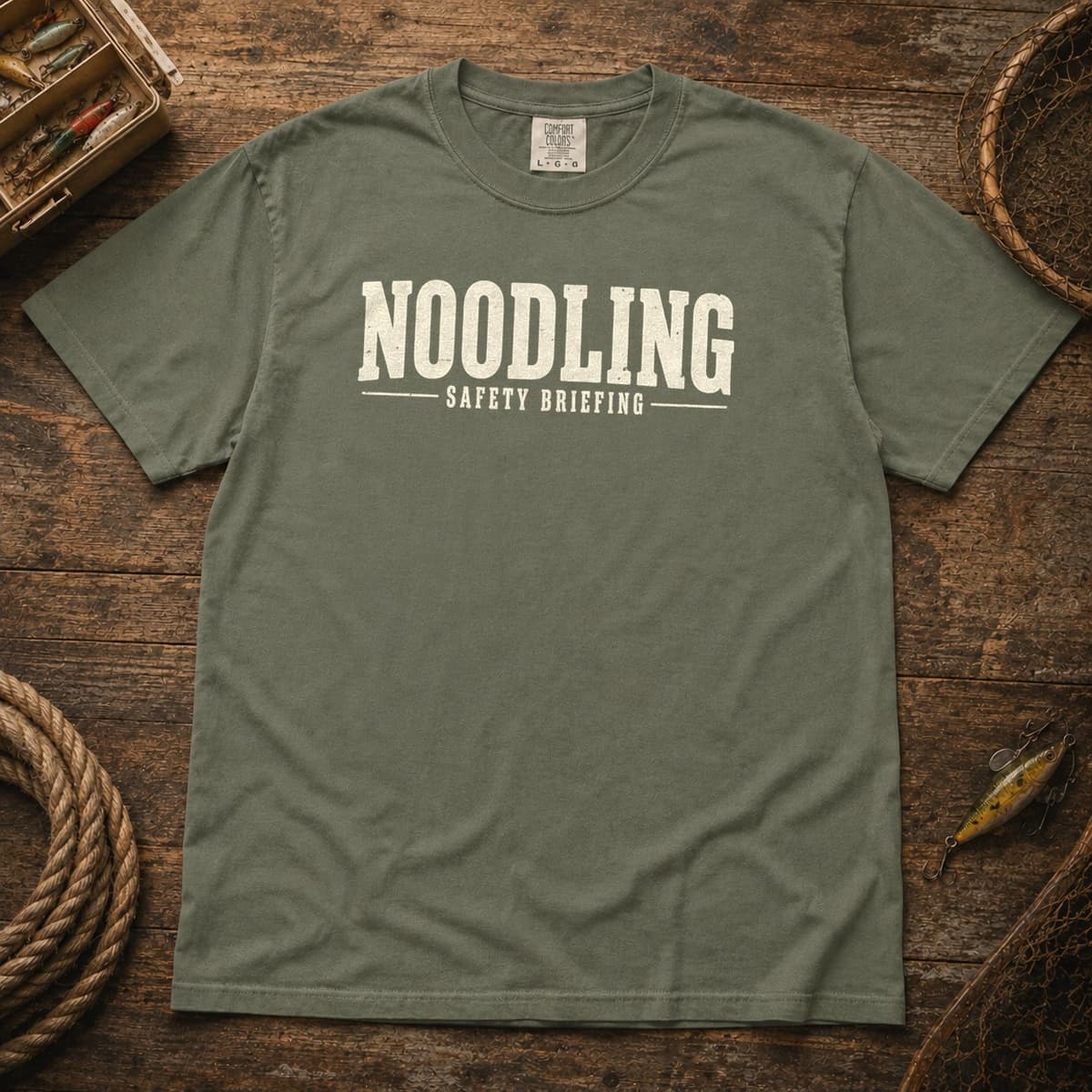 Noodling Safety Briefing t-shirt in Espresso, photo 7