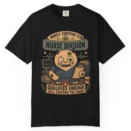 Qualified Enough Nurse t-shirt in Pepper, thumbnail 2