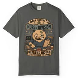 Qualified Enough Nurse t-shirt in Pepper, thumbnail 1