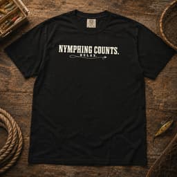 Nymphing Counts. Relax. t-shirt in Espresso, thumbnail 2
