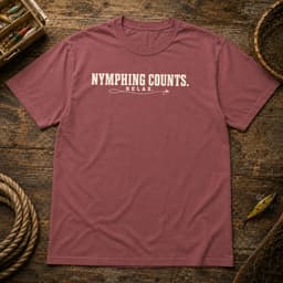 Nymphing Counts. Relax. t-shirt in Espresso, thumbnail 8