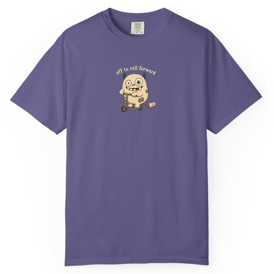 Off to Roll Forward t-shirt in Granite, photo 6