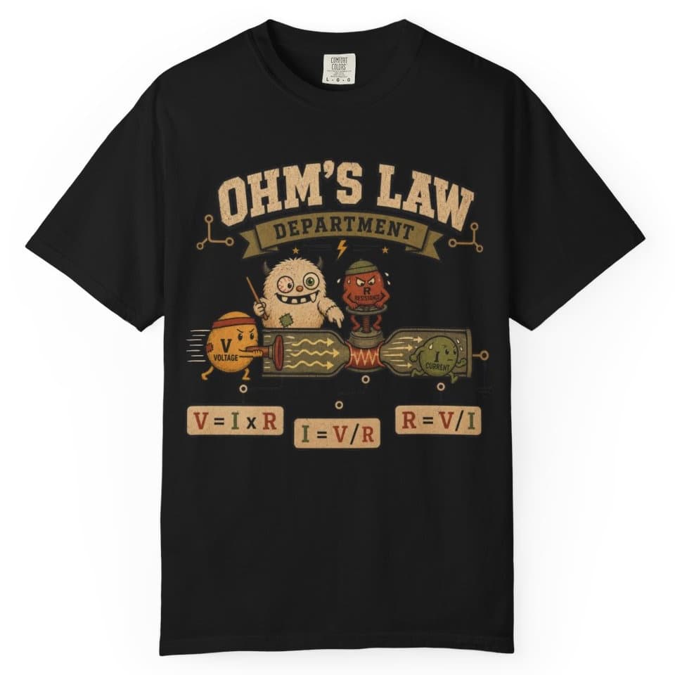 Ohms Law Department t-shirt in Black, photo 1