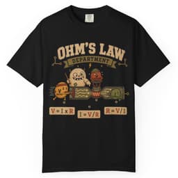 Ohms Law Department t-shirt in Black, thumbnail 1