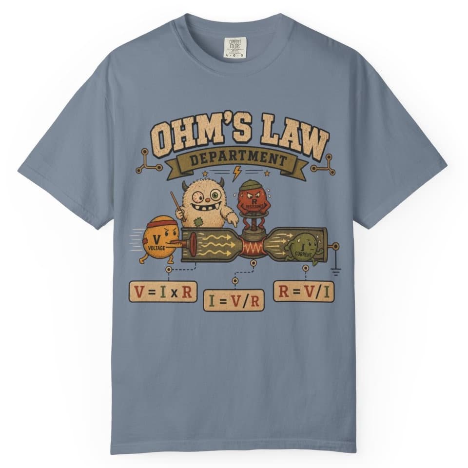 Ohms Law Department t-shirt in Black, photo 8