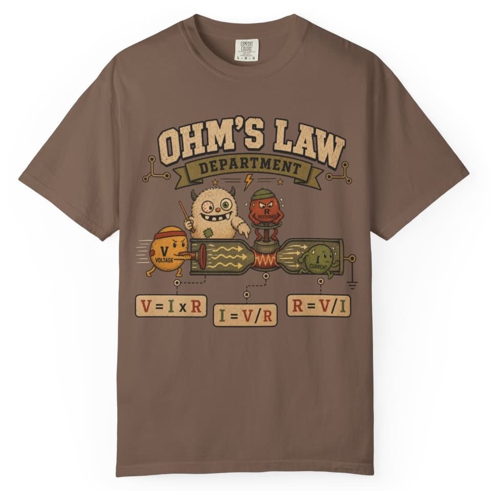 Ohms Law Department t-shirt in Black, photo 3