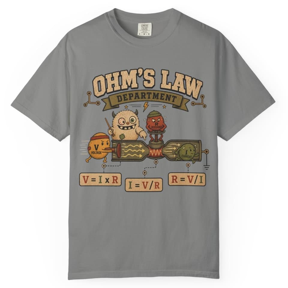 Ohms Law Department t-shirt in Black, photo 7