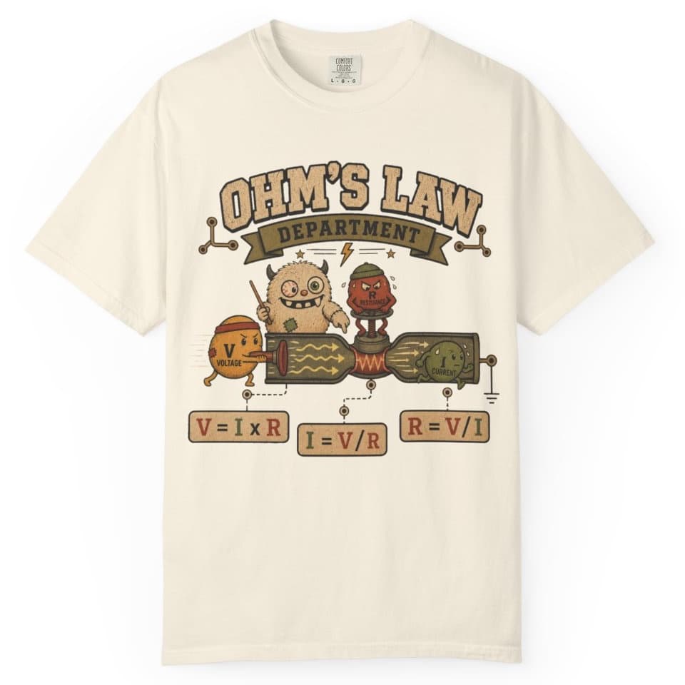 Ohms Law Department t-shirt in Black, photo 10