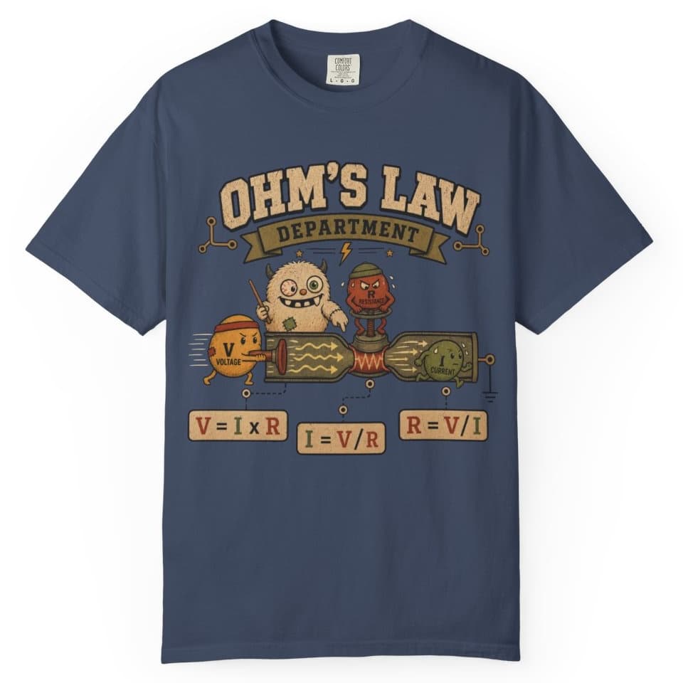 Ohms Law Department t-shirt in Black, photo 2