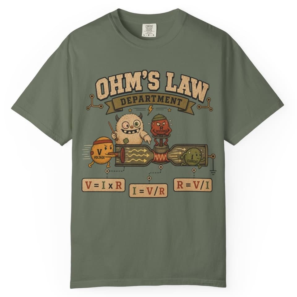Ohms Law Department t-shirt in Black, photo 5