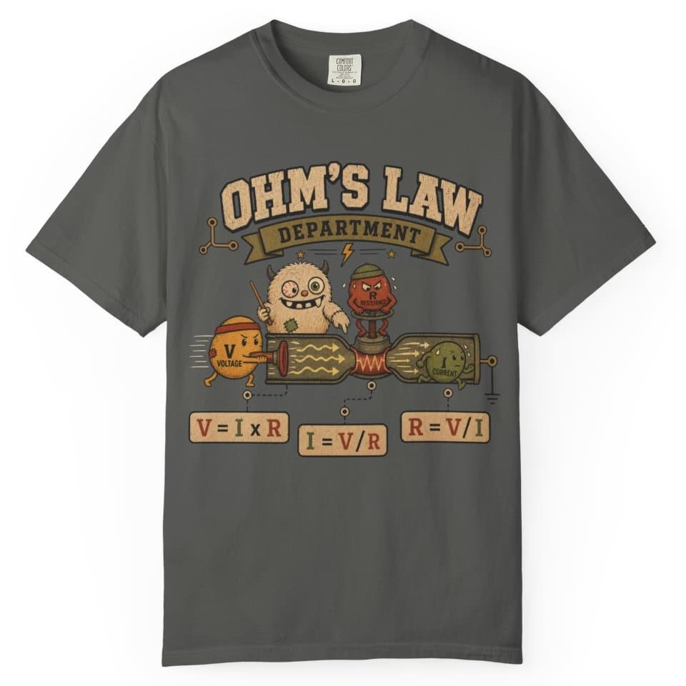 Ohms Law Department t-shirt in Black, photo 4