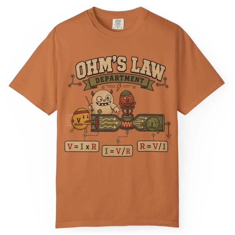 Ohms Law Department t-shirt in Black, photo 11
