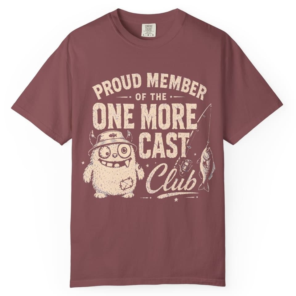 One More Cast Club t-shirt in Grape, photo 9