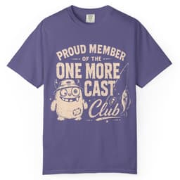 One More Cast Club t-shirt in Grape, thumbnail 1