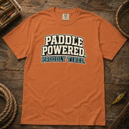 Paddle Powered. Proudly Tired. t-shirt in Black, thumbnail 9