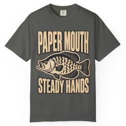 Paper Mouth Steady Hands Shirt t-shirt in Pepper, thumbnail 1