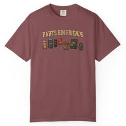 Parts Bin Friends t-shirt in Brick, thumbnail 1