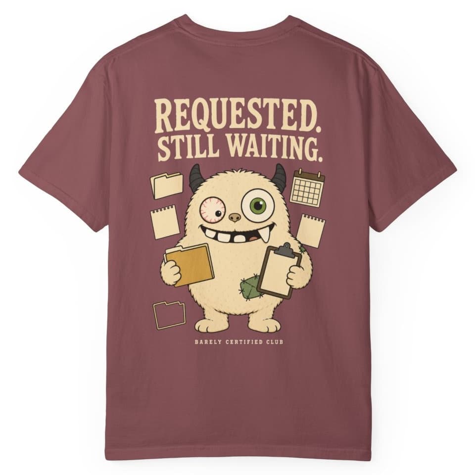 PBC Requested Still Waiting t-shirt in Granite, photo 17