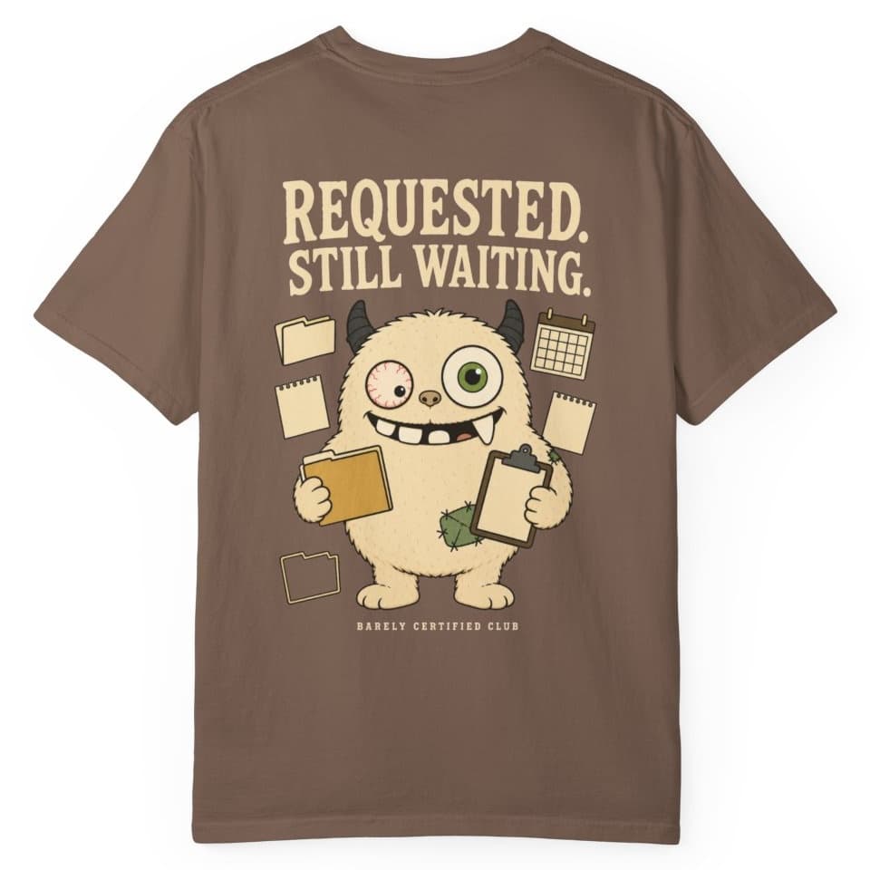 PBC Requested Still Waiting t-shirt in Granite, photo 7
