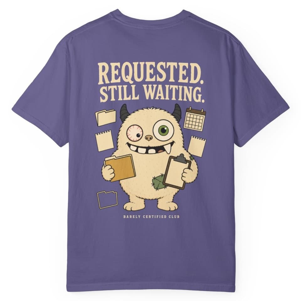 PBC Requested Still Waiting t-shirt in Granite, photo 13