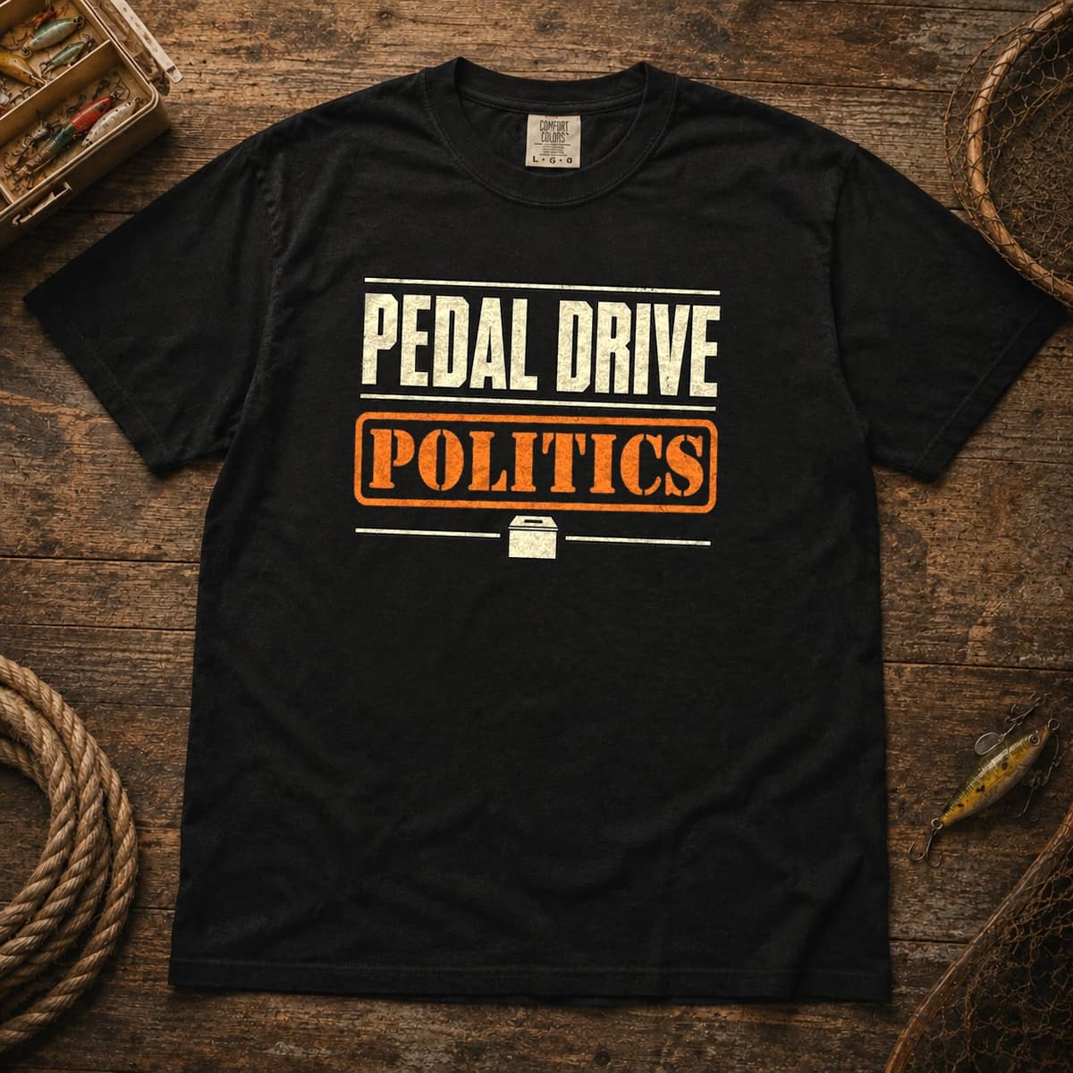 Pedal Drive Politics t-shirt in Midnight, photo 2
