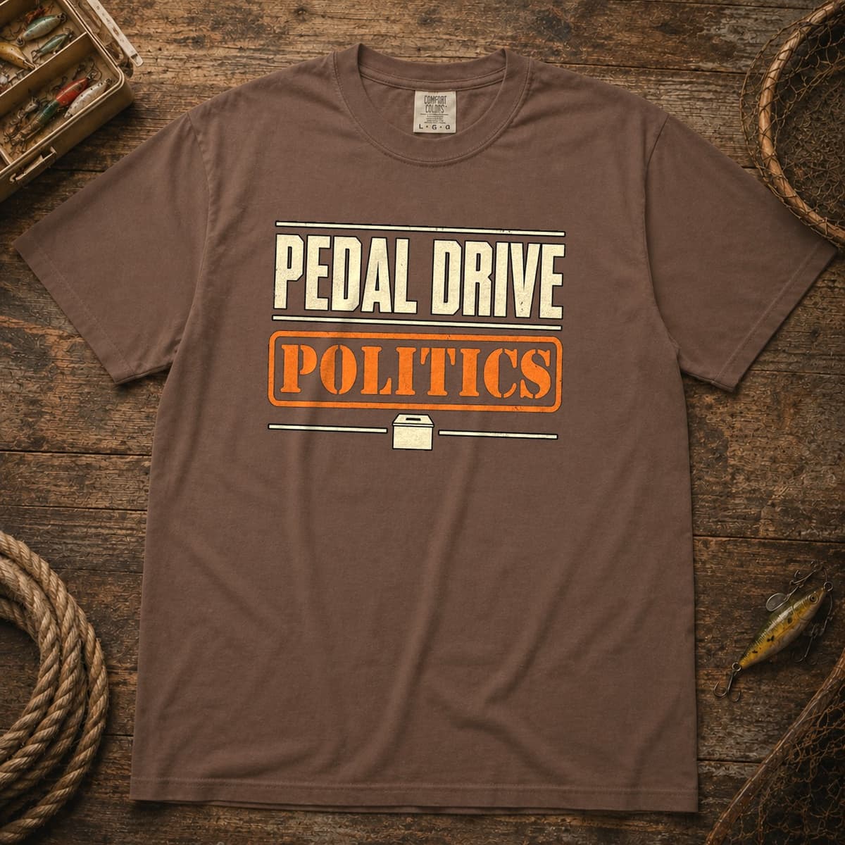 Pedal Drive Politics t-shirt in Midnight, photo 3