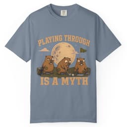 Playing Through Is A Myth t-shirt in Yam, thumbnail 8