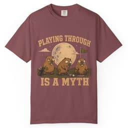 Playing Through Is A Myth t-shirt in Yam, thumbnail 9