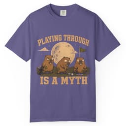 Playing Through Is A Myth t-shirt in Yam, thumbnail 6