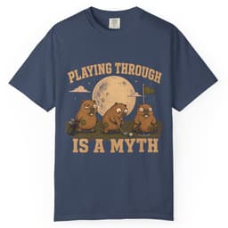 Playing Through Is A Myth t-shirt in Yam, thumbnail 3