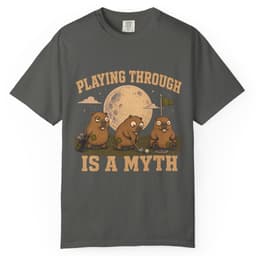 Playing Through Is A Myth t-shirt in Yam, thumbnail 4