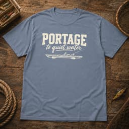 Portage to Quiet Water t-shirt in Espresso, thumbnail 2
