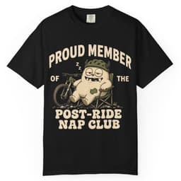 Post-Ride Nap Club t-shirt in Blue Jean, thumbnail 2