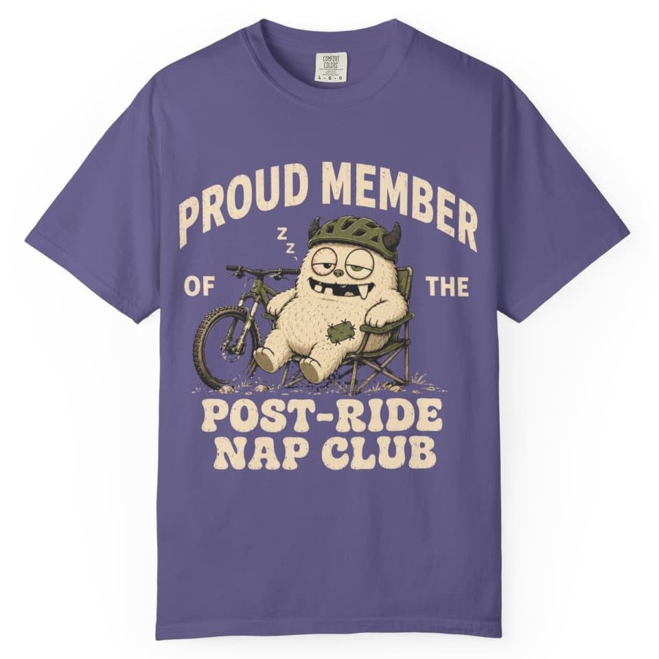 Post-Ride Nap Club t-shirt in Blue Jean, photo 8