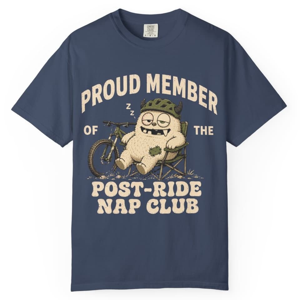 Post-Ride Nap Club t-shirt in Blue Jean, photo 3