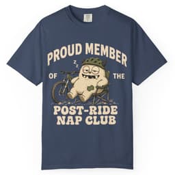 Post-Ride Nap Club t-shirt in Blue Jean, thumbnail 3