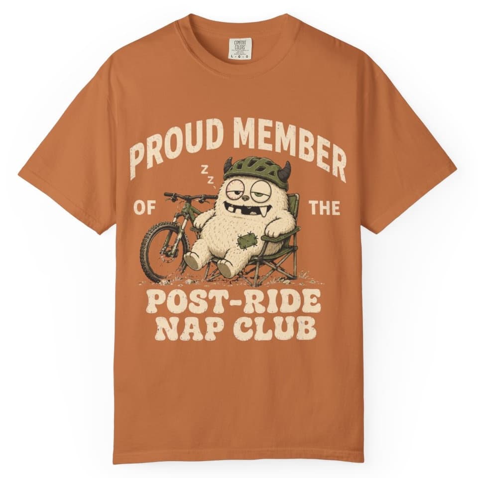 Post-Ride Nap Club t-shirt in Blue Jean, photo 9