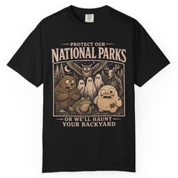 Haunted National Parks t-shirt in Moss, thumbnail 2
