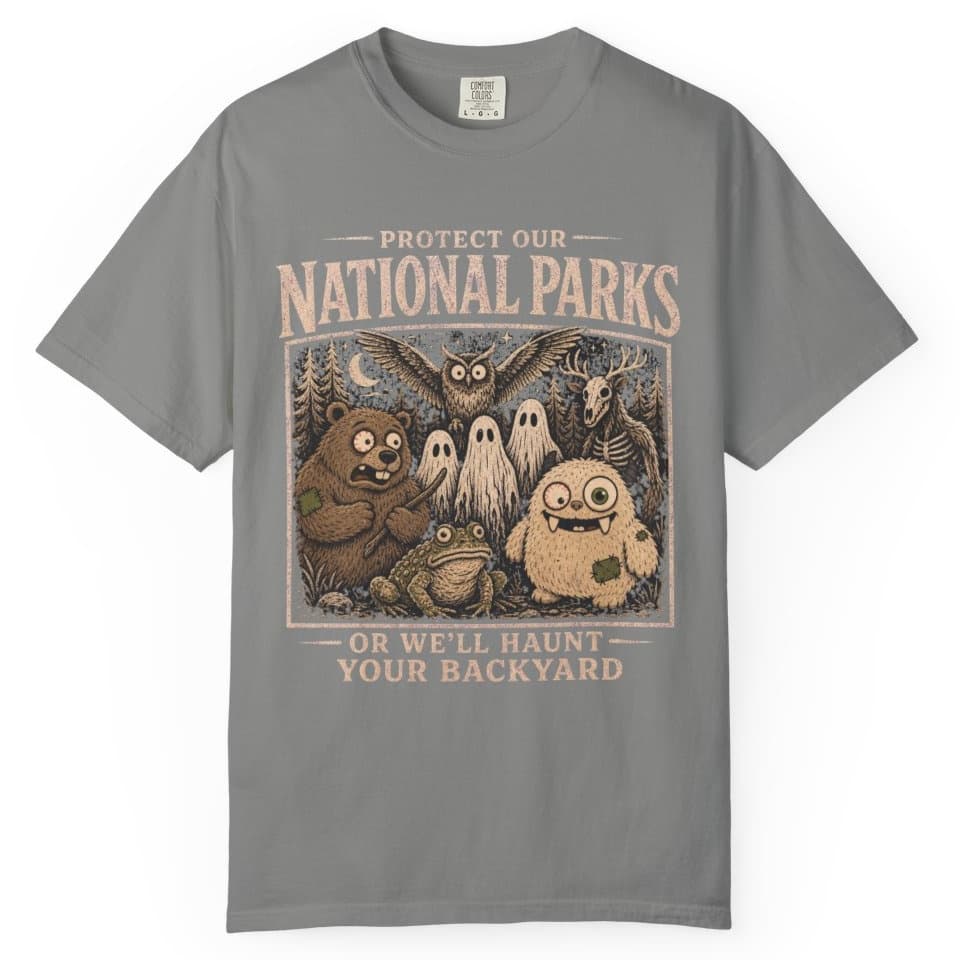 Haunted National Parks t-shirt in Moss, photo 7