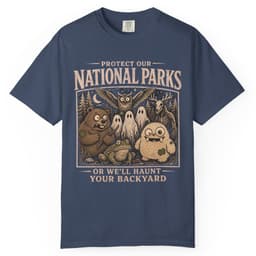 Haunted National Parks t-shirt in Moss, thumbnail 3