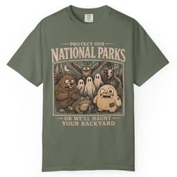 Haunted National Parks t-shirt in Moss, thumbnail 1