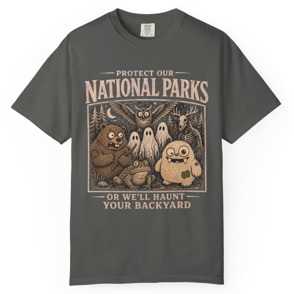 Haunted National Parks t-shirt in Moss, photo 5