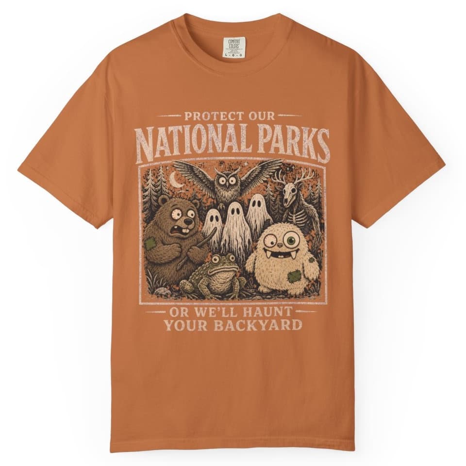 Haunted National Parks t-shirt in Moss, photo 10