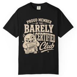 Proud Member Certificate t-shirt in Black, thumbnail 1