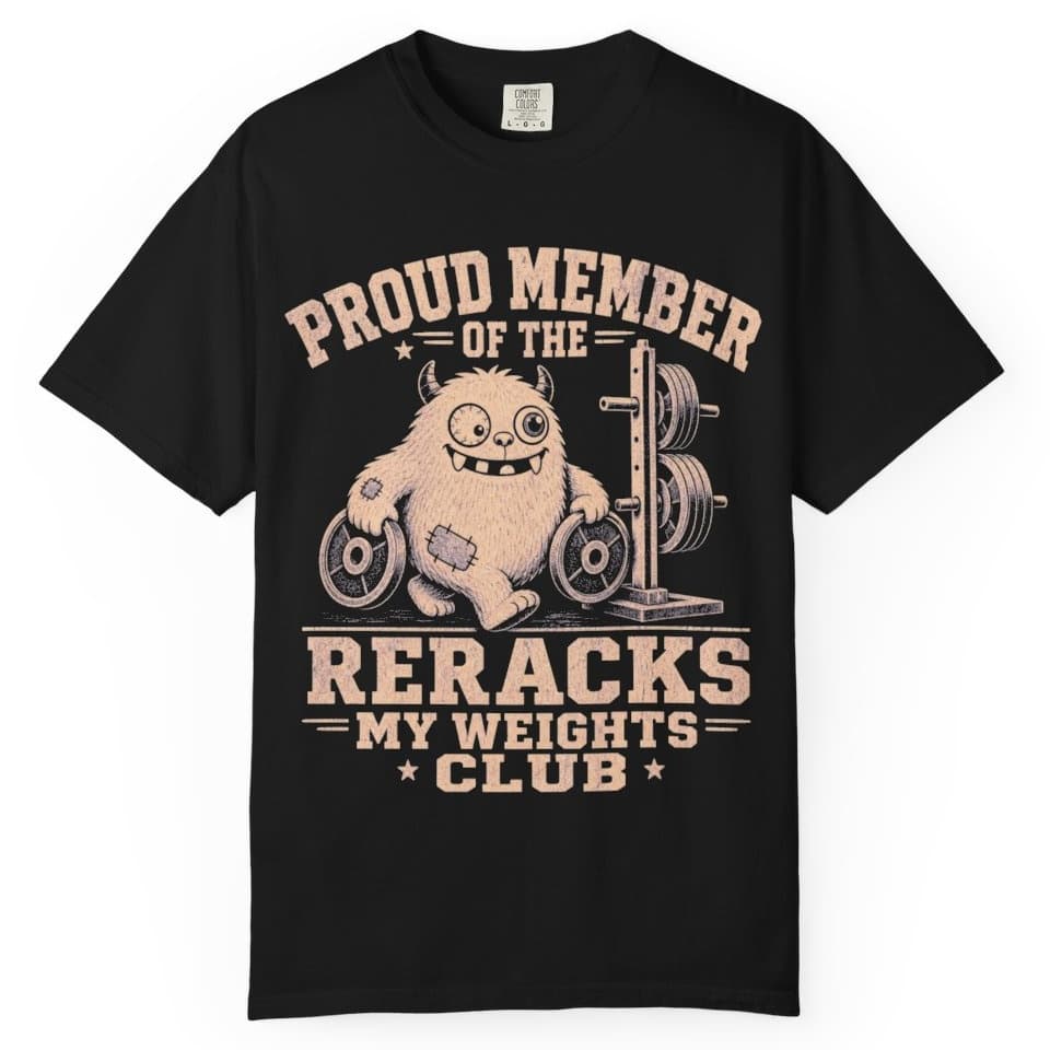Rerack My Weights t-shirt in Black, photo 1