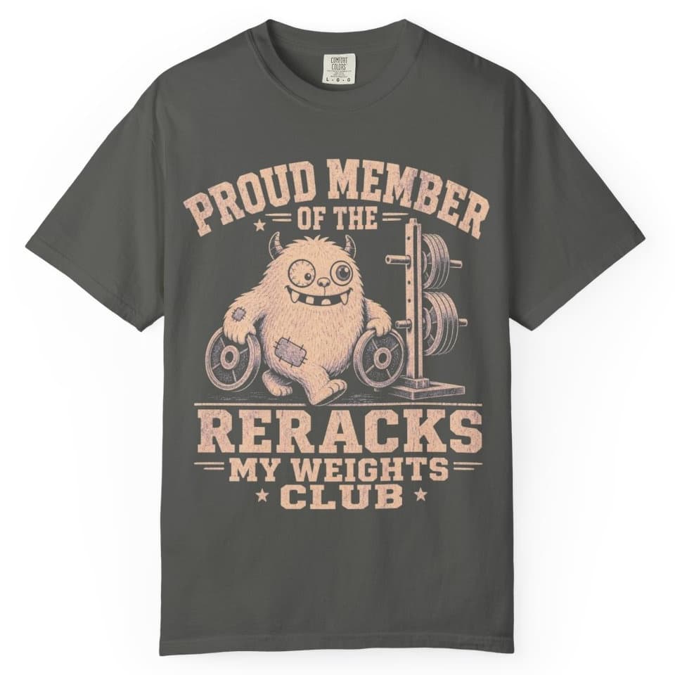 Rerack My Weights t-shirt in Black, photo 4